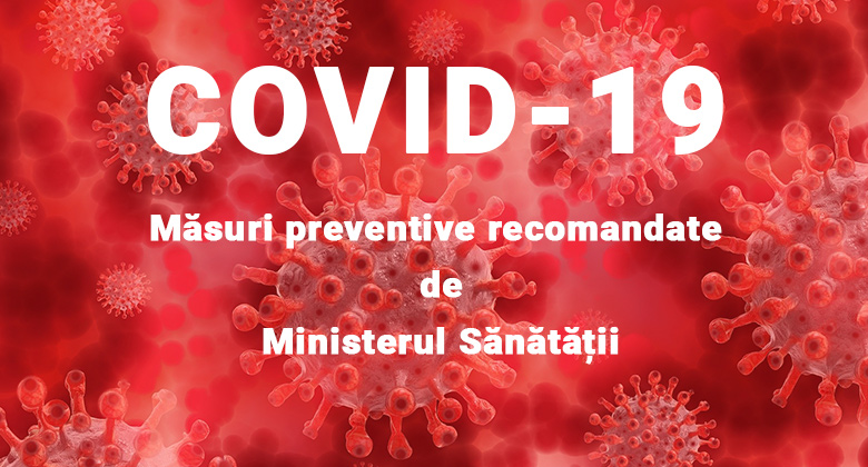 Coronavirusul, Covid-19 – măsuri preventive recomandate de Ministerul Sănătății